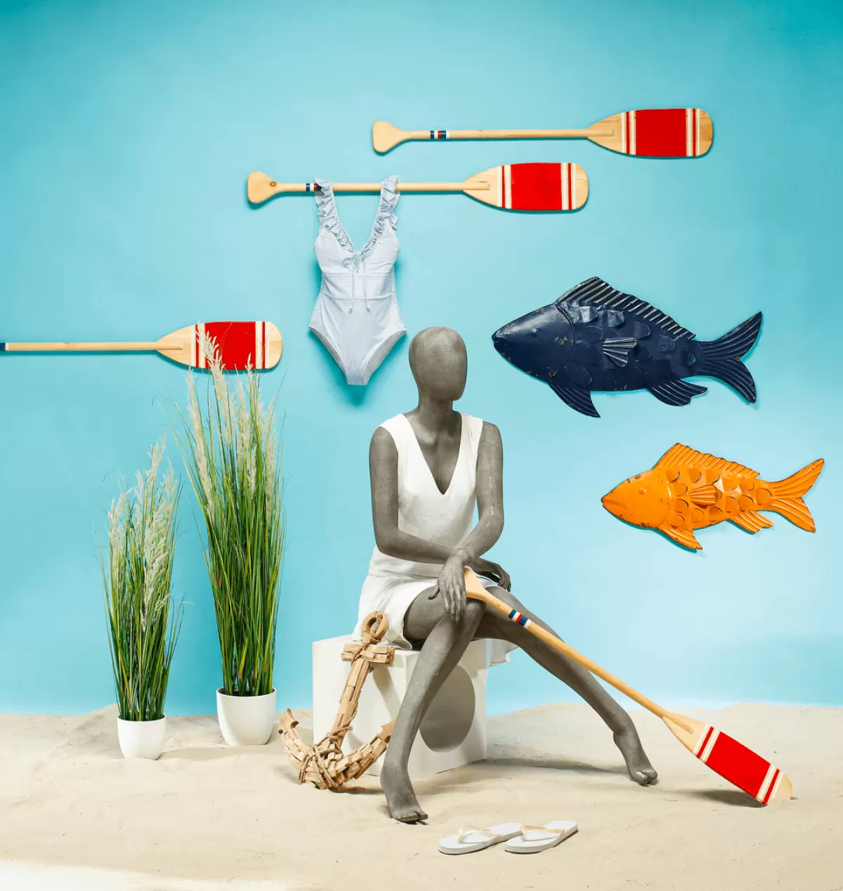 ancre_de_dcoration_maritime_rustique_53_cm_de_long_en_bois_3.webp DecoWoerner Ancre De Décoration Maritime Rustique, 53 Cm De Long En Bois