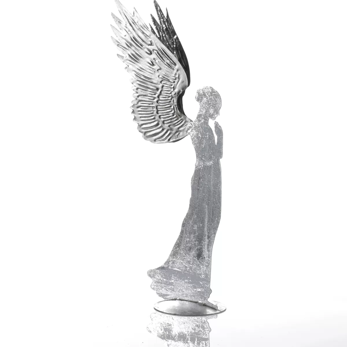 DecoWoerner Ange En Métal Décoratif Aspect Feuille D', 54 Cm