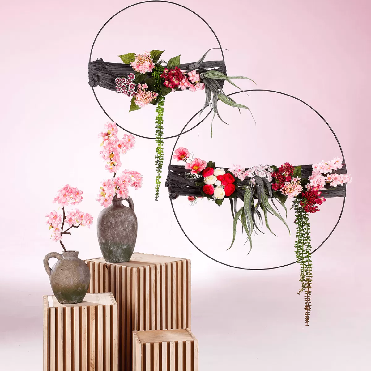 DecoWoerner Anneau Déco En Métal, Entre 58 Et 60 Cm Ø