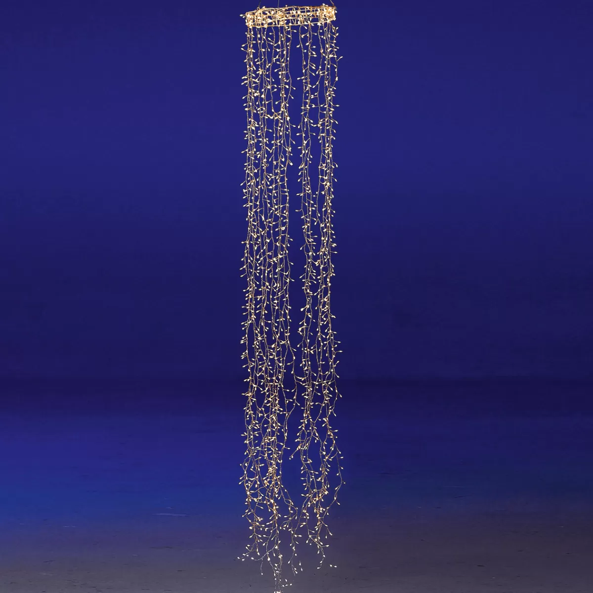 DecoWoerner Anneau Lumineux En Fil De Fer LED "Feu D’artificie", Long. 185 Cm, Ø 30 Cm