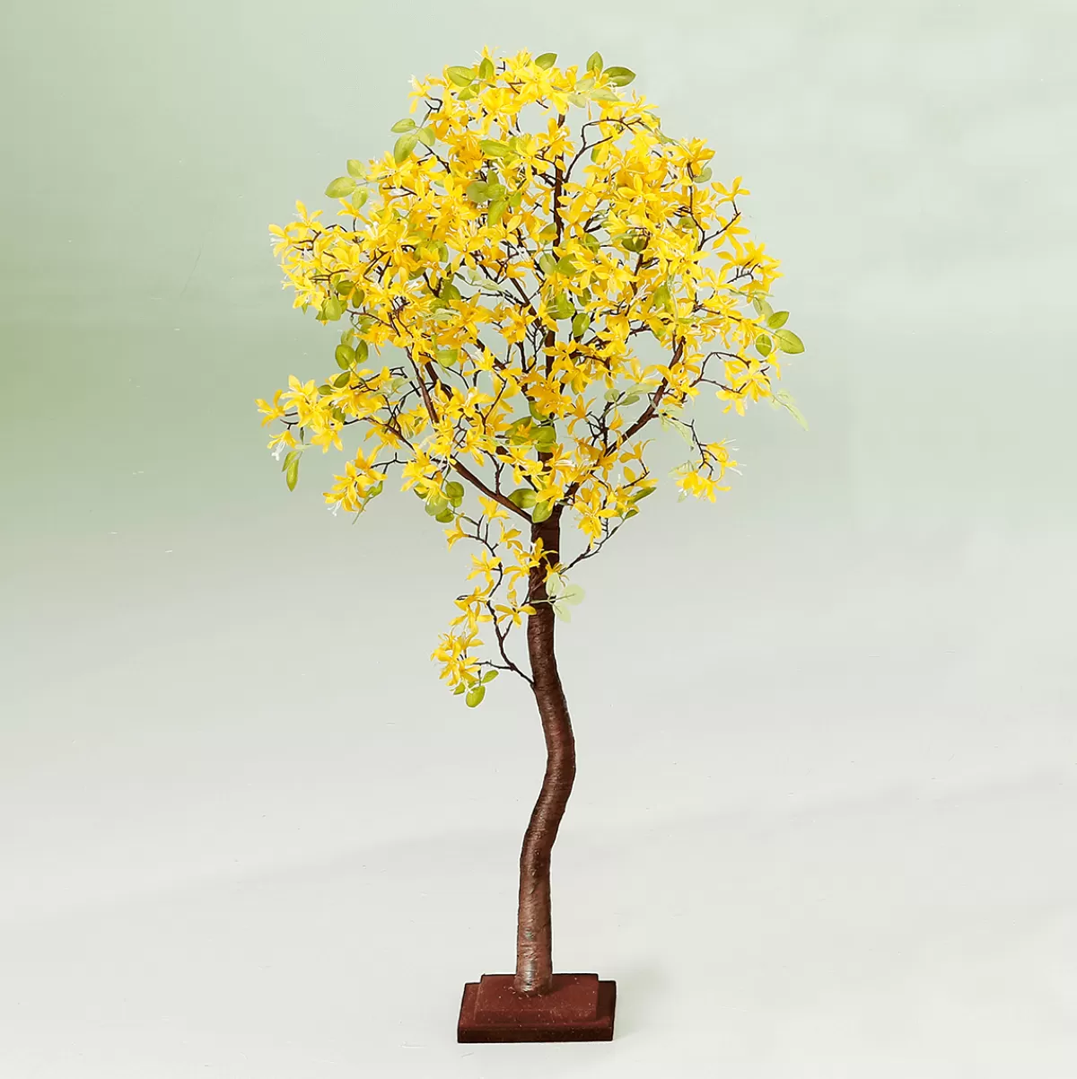 DecoWoerner Arbre Artificiel De Forsythia Avec Plaque De Support 120 Cm
