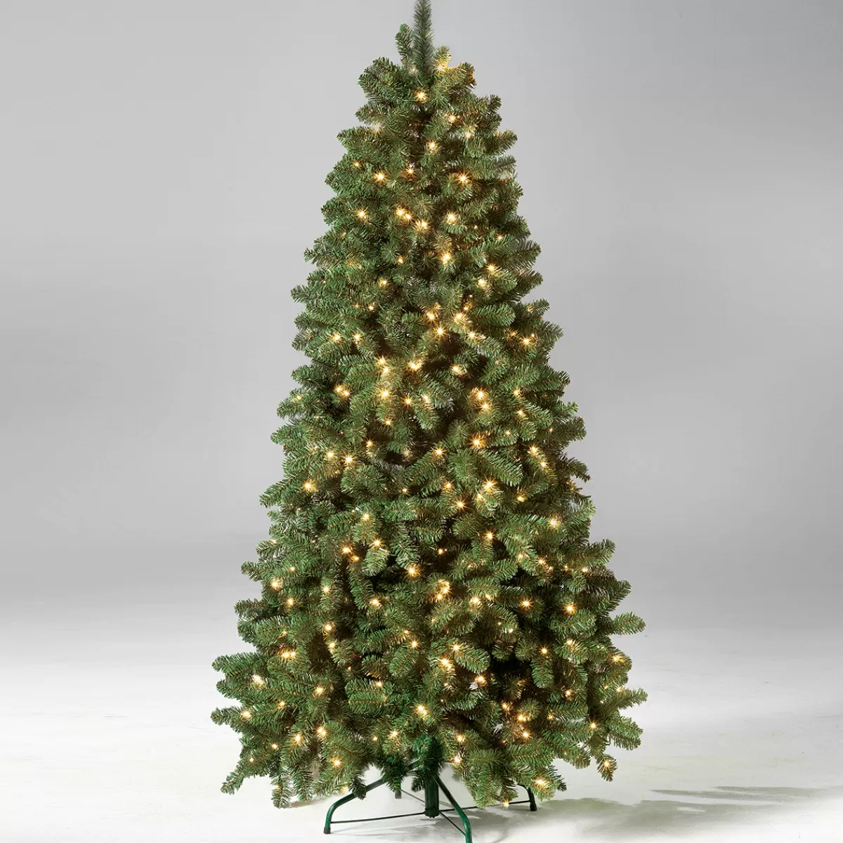 DecoWoerner Arbre De Noël Artificiel Sapin Blanc Avec LED 210 Cm