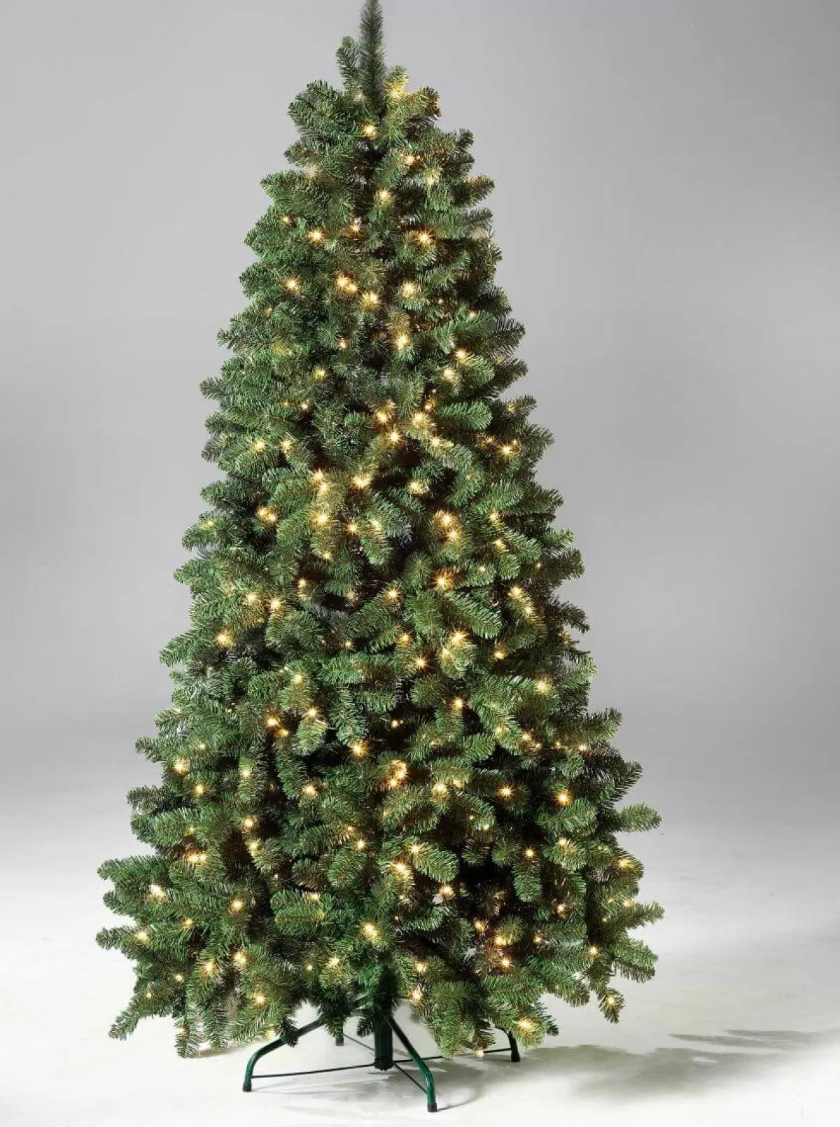 DecoWoerner Arbre De Noël Artificiel Sapin Blanc Avec LED 210 Cm