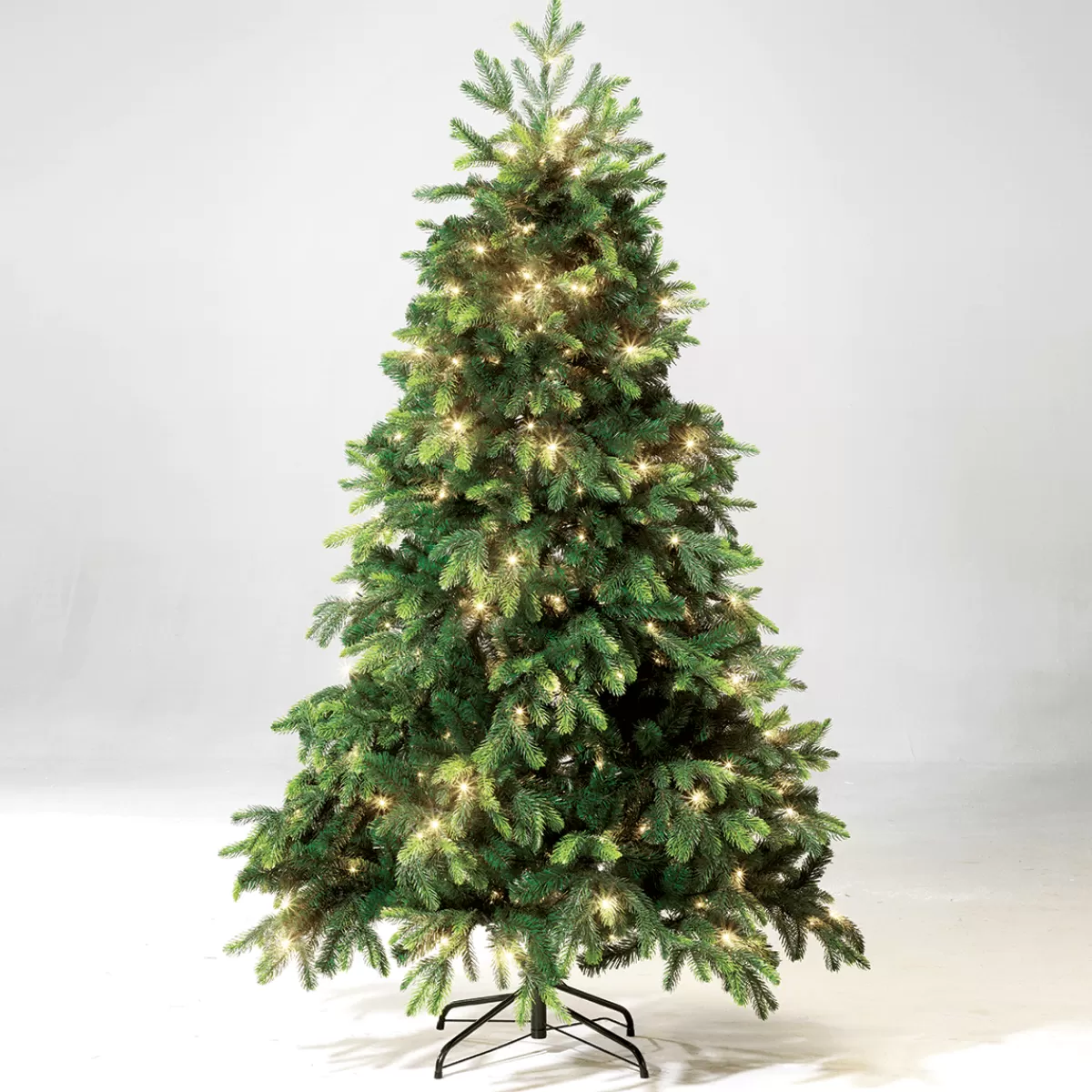DecoWoerner Arbre De Noël Artificiel Sapin Noble Avec LED 150 Cm