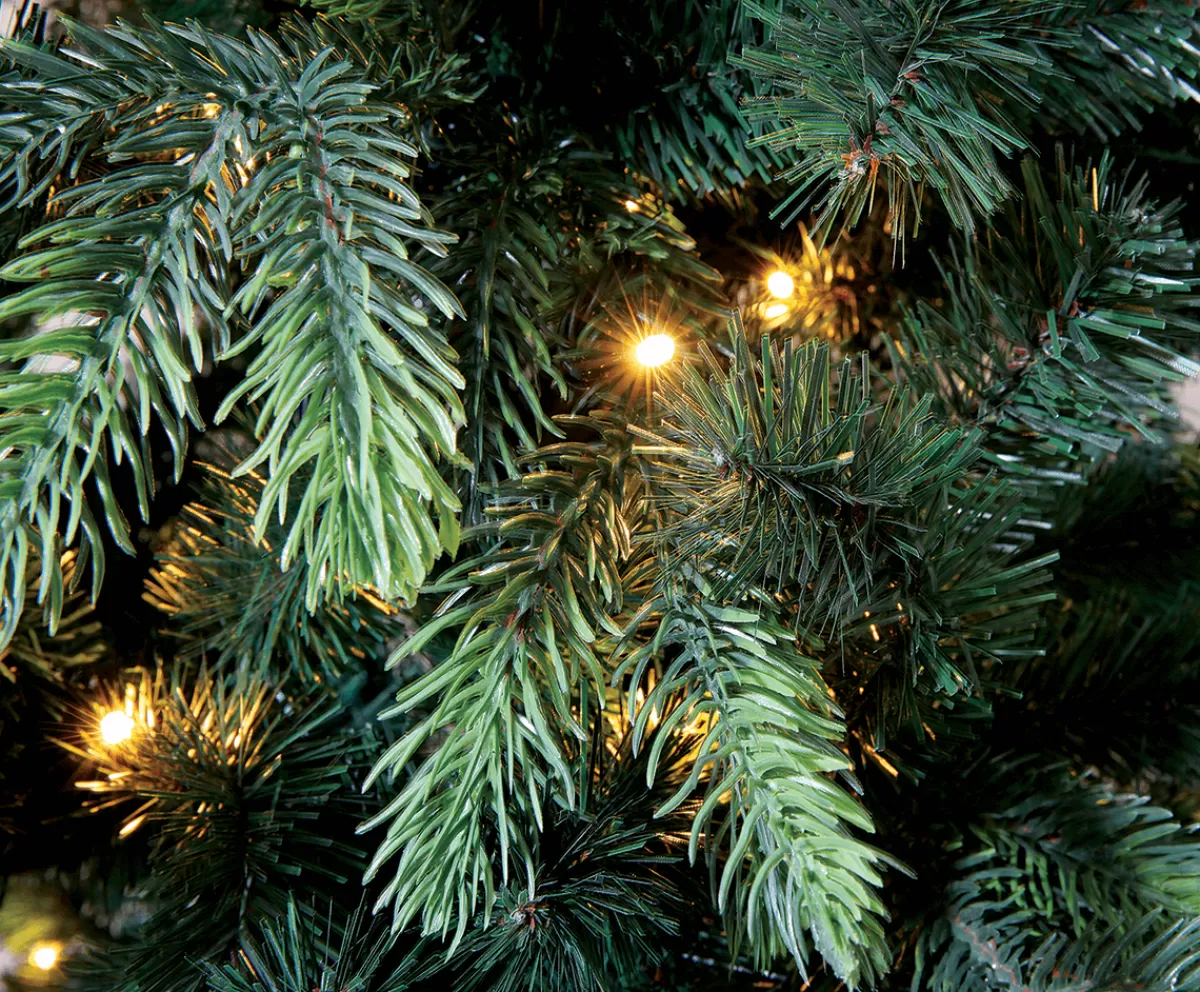 DecoWoerner Arbre De Noël Artificiel Sapin Noble Avec LED 150 Cm