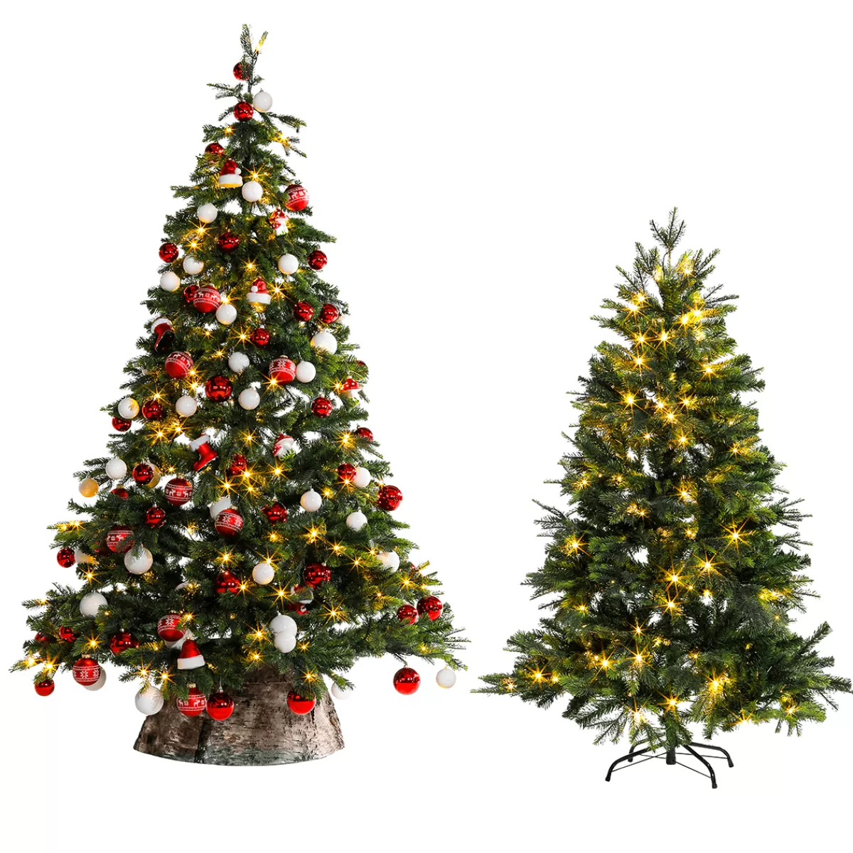 DecoWoerner Arbre De Noël Artificiel Sapin Noble Avec LED 180 Cm
