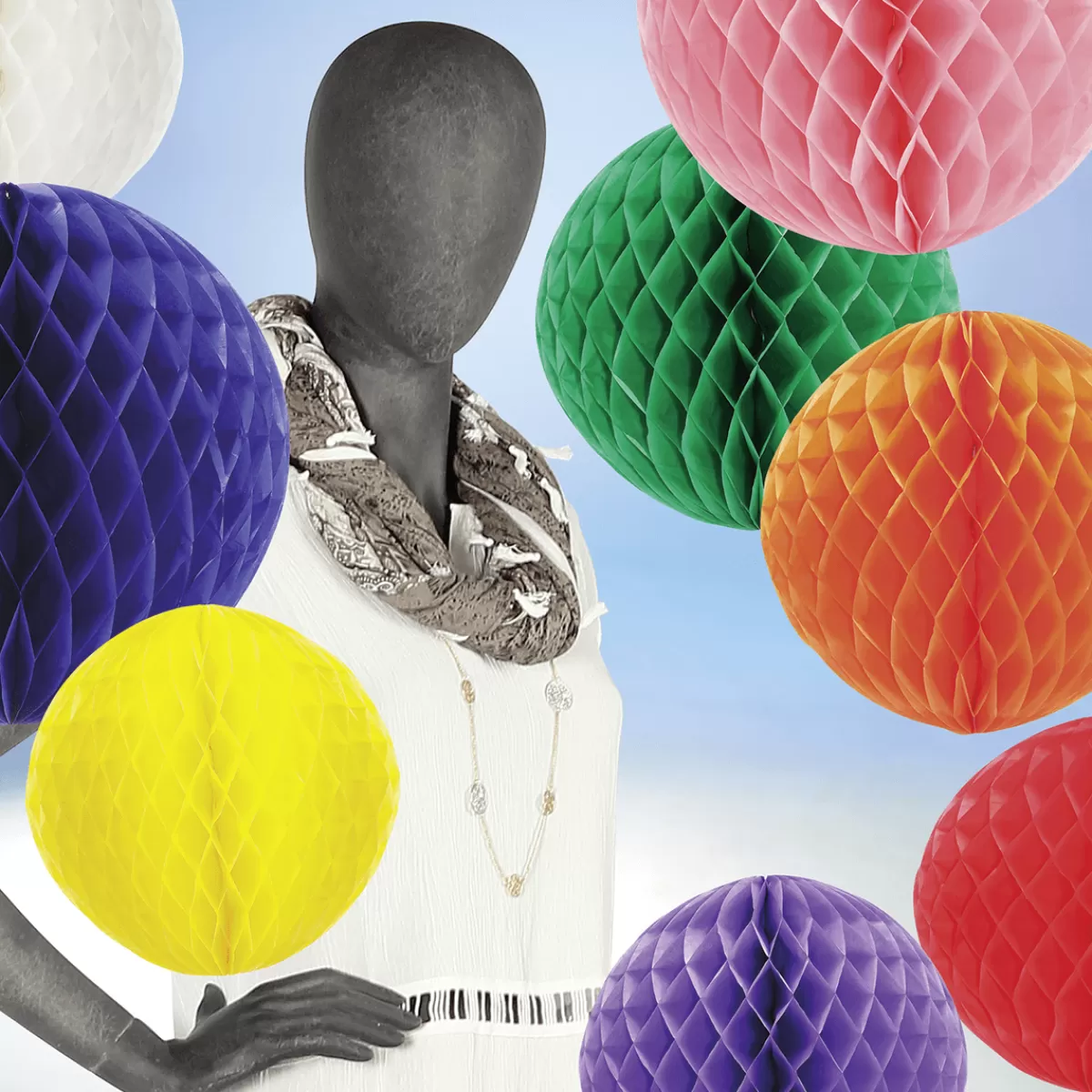 DecoWoerner Balle e En Nid D'abeille Difficilement Inflammable, B1 40 Cm Ø