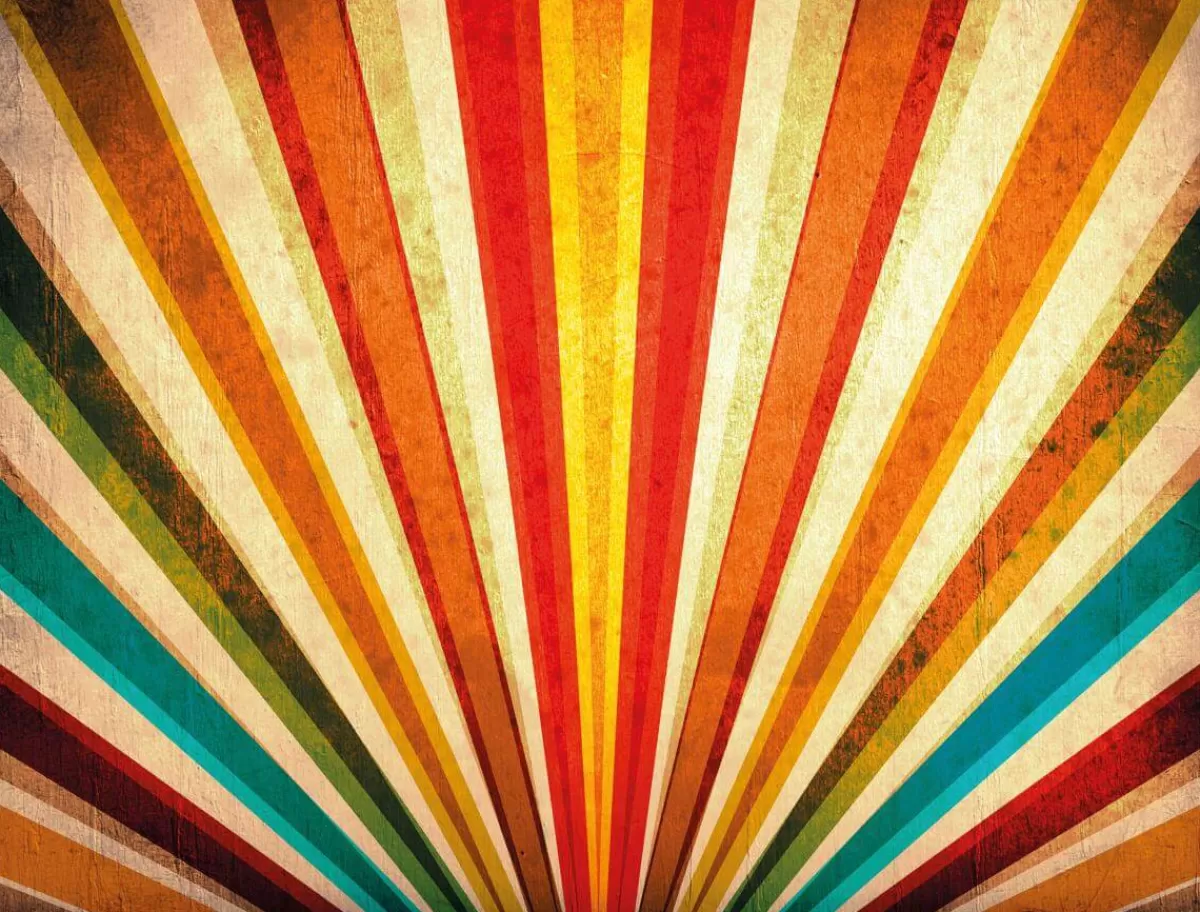 DecoWoerner Bannière En Bâche XXL "Rayons De Couleur s" En Bâche De Camion Difficilement Inflammable 250 X 330 Cm