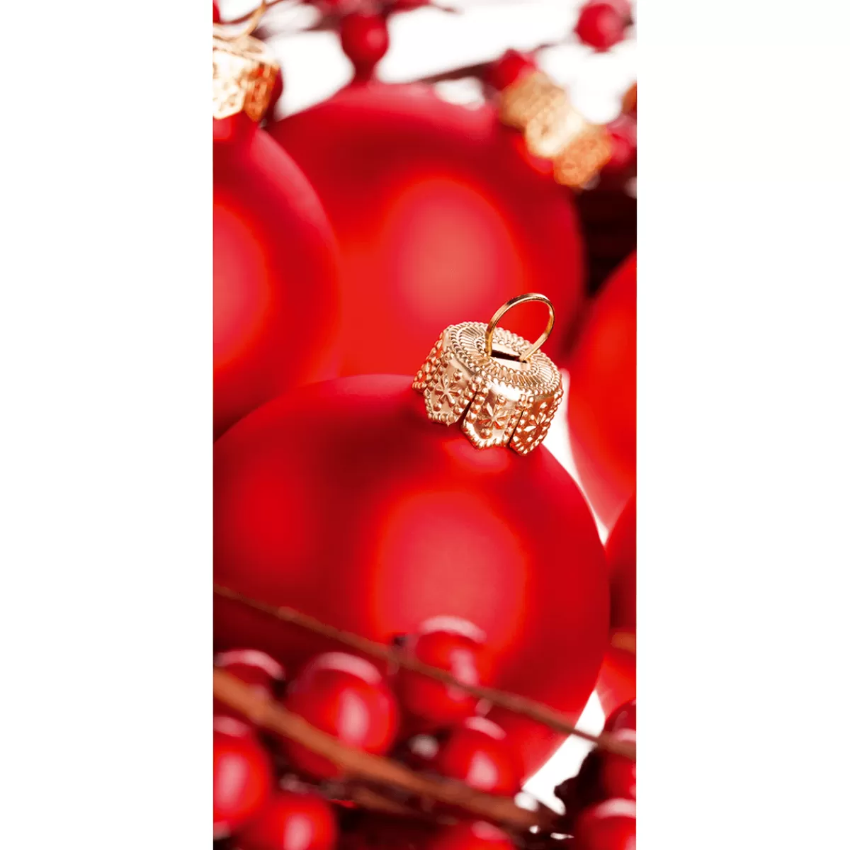 DecoWoerner Bannière En Tissu Difficilement Inflammable "Boules De Noël s" En Tissu Pour Drapeau 100 X 200 Cm