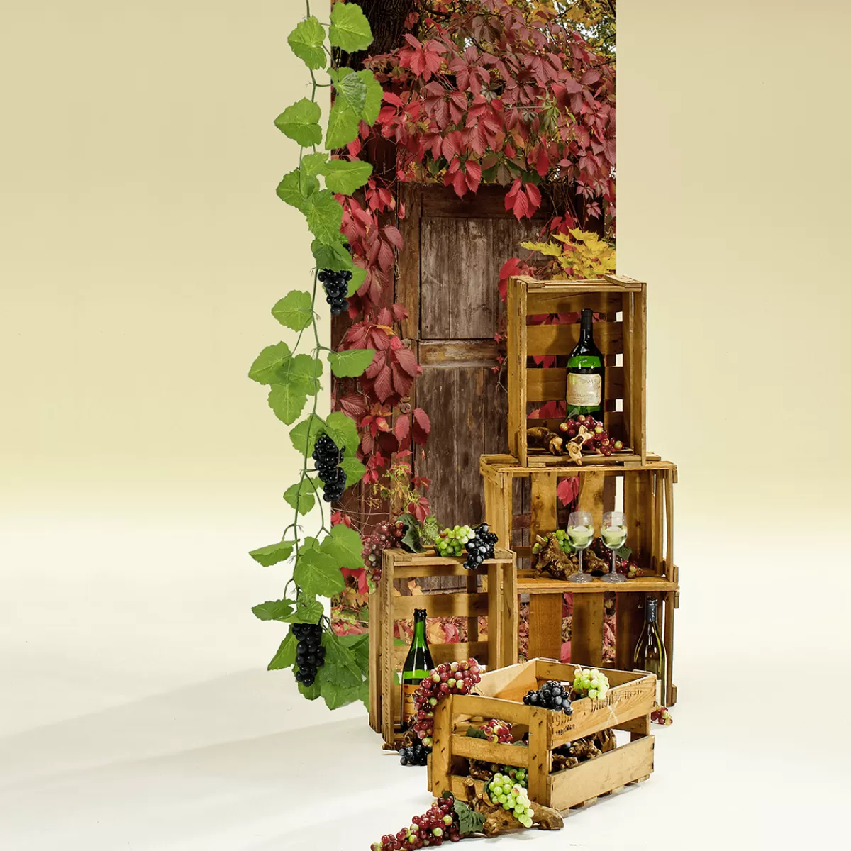 DecoWoerner Bannière En Tissu Difficilement Inflammable "Feuilles D'automne" En Tissu Pour Drapeau 100 X 200 Cm