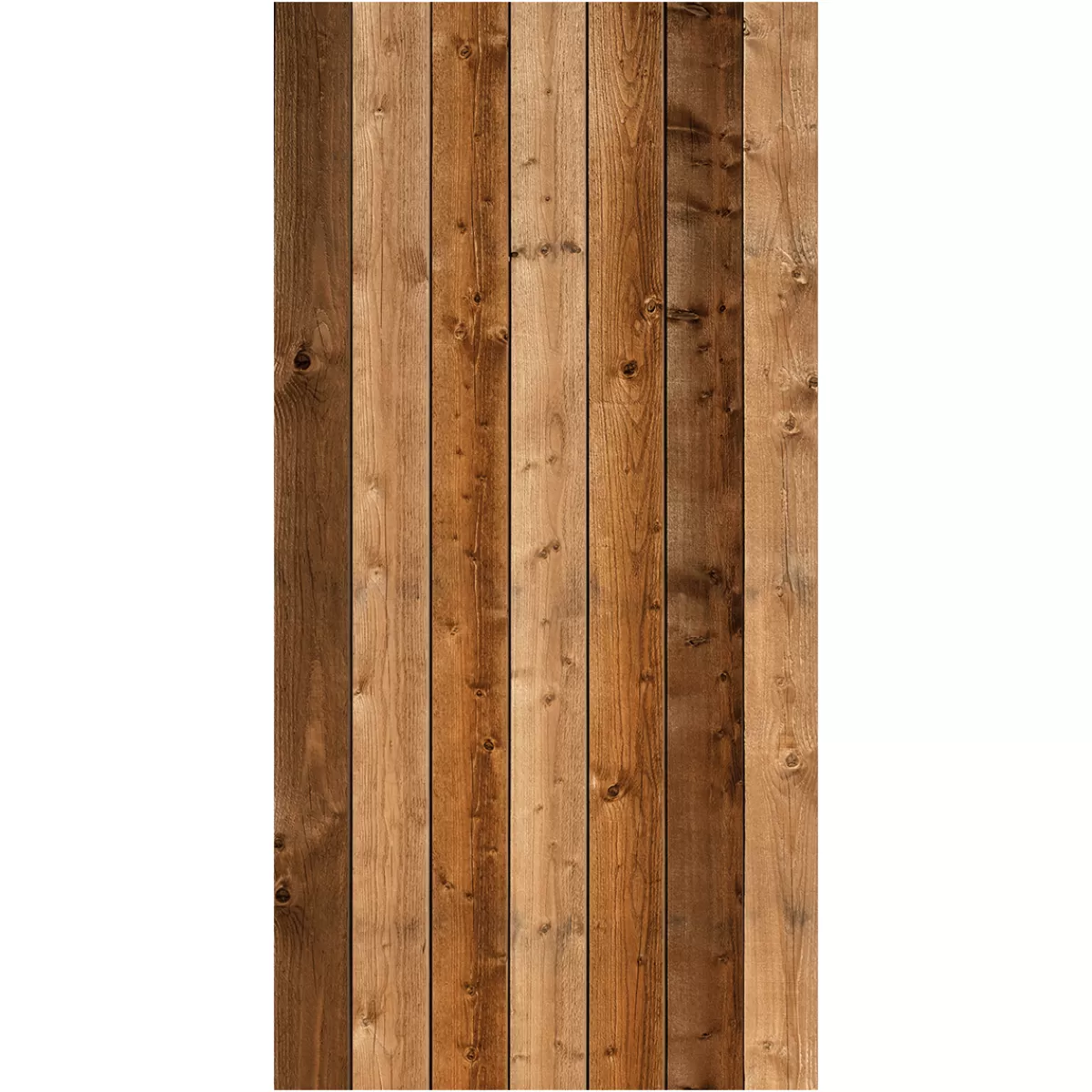 DecoWoerner Bannière En Tissu Difficilement Inflammable "mur De Planches Brunes" En Tissu Pour Drapeau 100 X 200 Cm