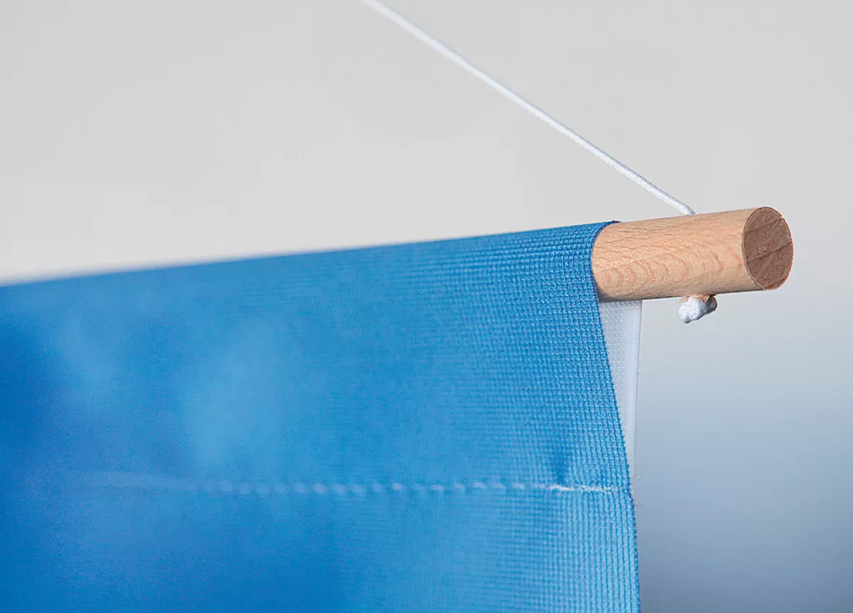 DecoWoerner Bannière En Tissu Ignifugé "Brouillard D'automne" En Tissu Pour Drapeau 100 X 200 Cm