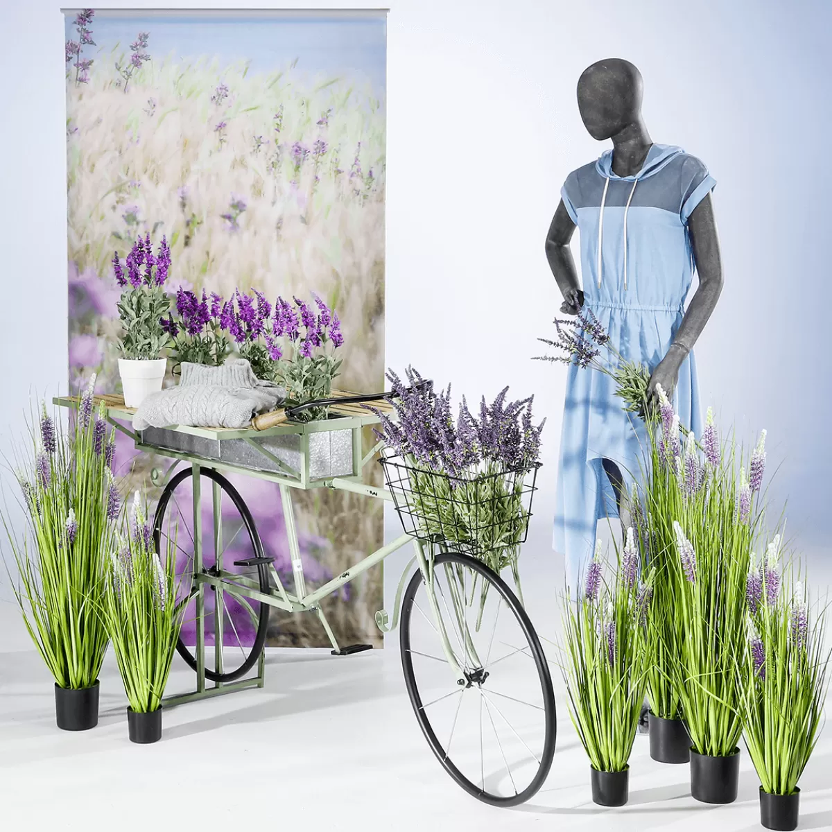 DecoWoerner Bannière En Tissu Ignifugé "Champ D'avoine" En Tissu Pour Drapeau 100 X 200 Cm