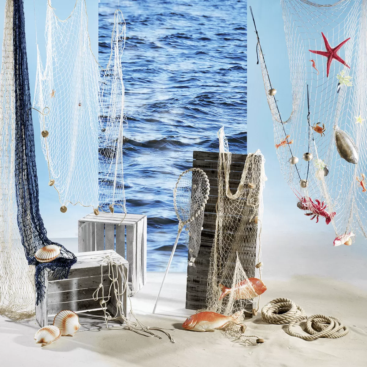 DecoWoerner Bannière En Tissu Ignifugé "Eau" En Tissu Pour Drapeau 100 X 200 Cm