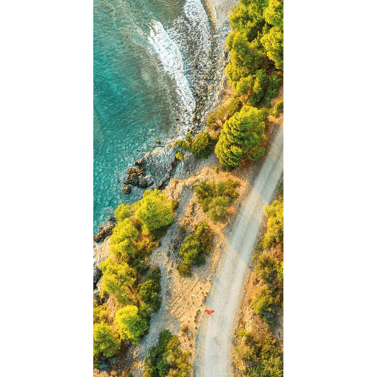 DecoWoerner Bannière En Tissu Ignifugé "route Côtière" En Tissu Pour Drapeau 100 X 200 Cm