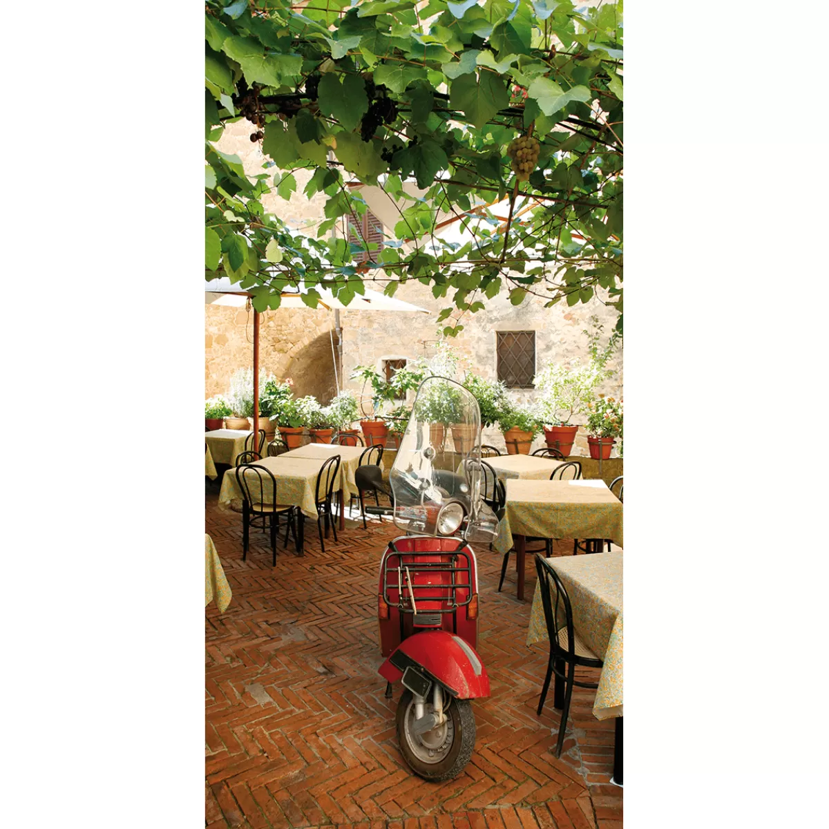 DecoWoerner Bannière En Tissu Ignifugé "Vespa " En Tissu Pour Drapeau 100 X 200 Cm