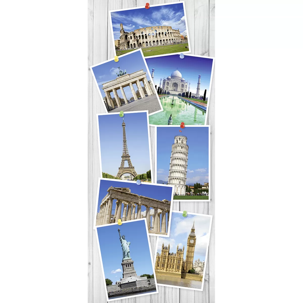 DecoWoerner Bannière En Tissu Ignifugé Voyages En Ville 75 X 180 Cm