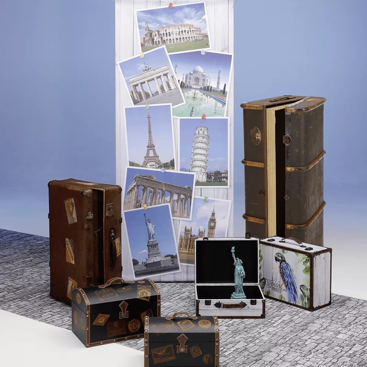 DecoWoerner Bannière En Tissu Ignifugé Voyages En Ville 75 X 180 Cm