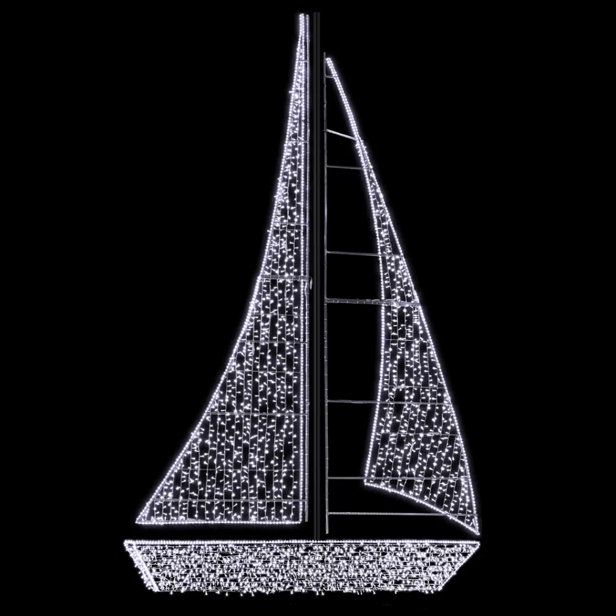 DecoWoerner Bateau Pour L'extérieur LED Blanc Froid 600 X 400 X 75 Cm