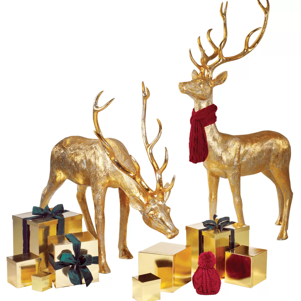 DecoWoerner Boîte Cadeau En Carton Majestic Métallique, , 8 Pces