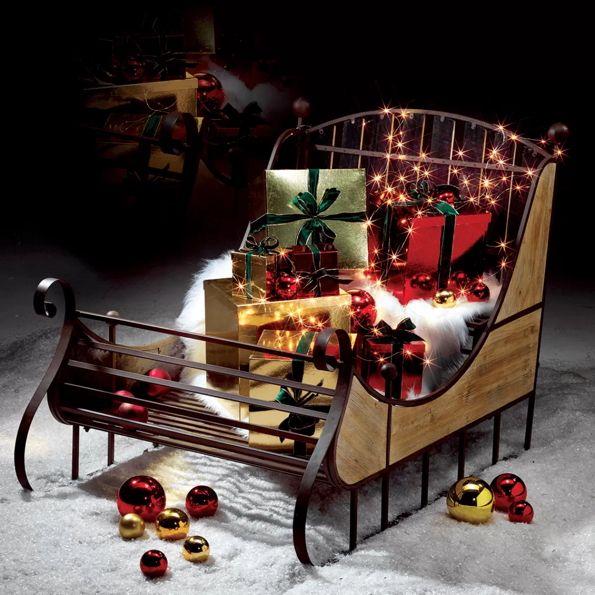 DecoWoerner Boîte Cadeau En Carton Majestic Métallique, , 8 Pces