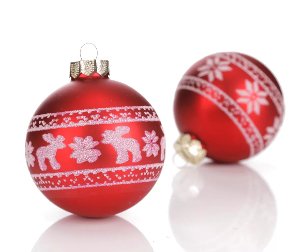 DecoWoerner Boule De Noël En Verre "Nordic" 8 Cm, 12 Pces