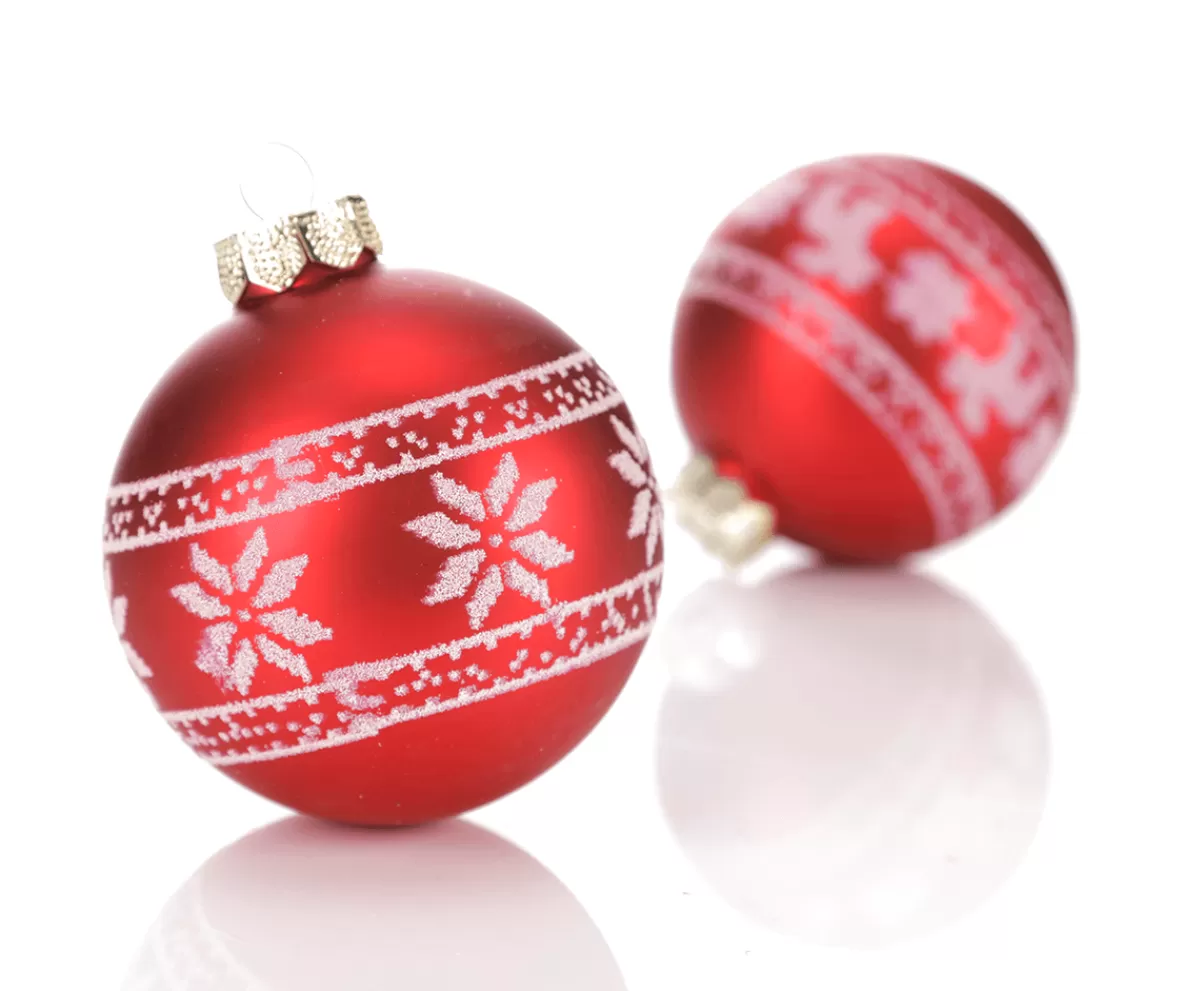 DecoWoerner Boule De Noël En Verre "Nordic" 8 Cm, 12 Pces