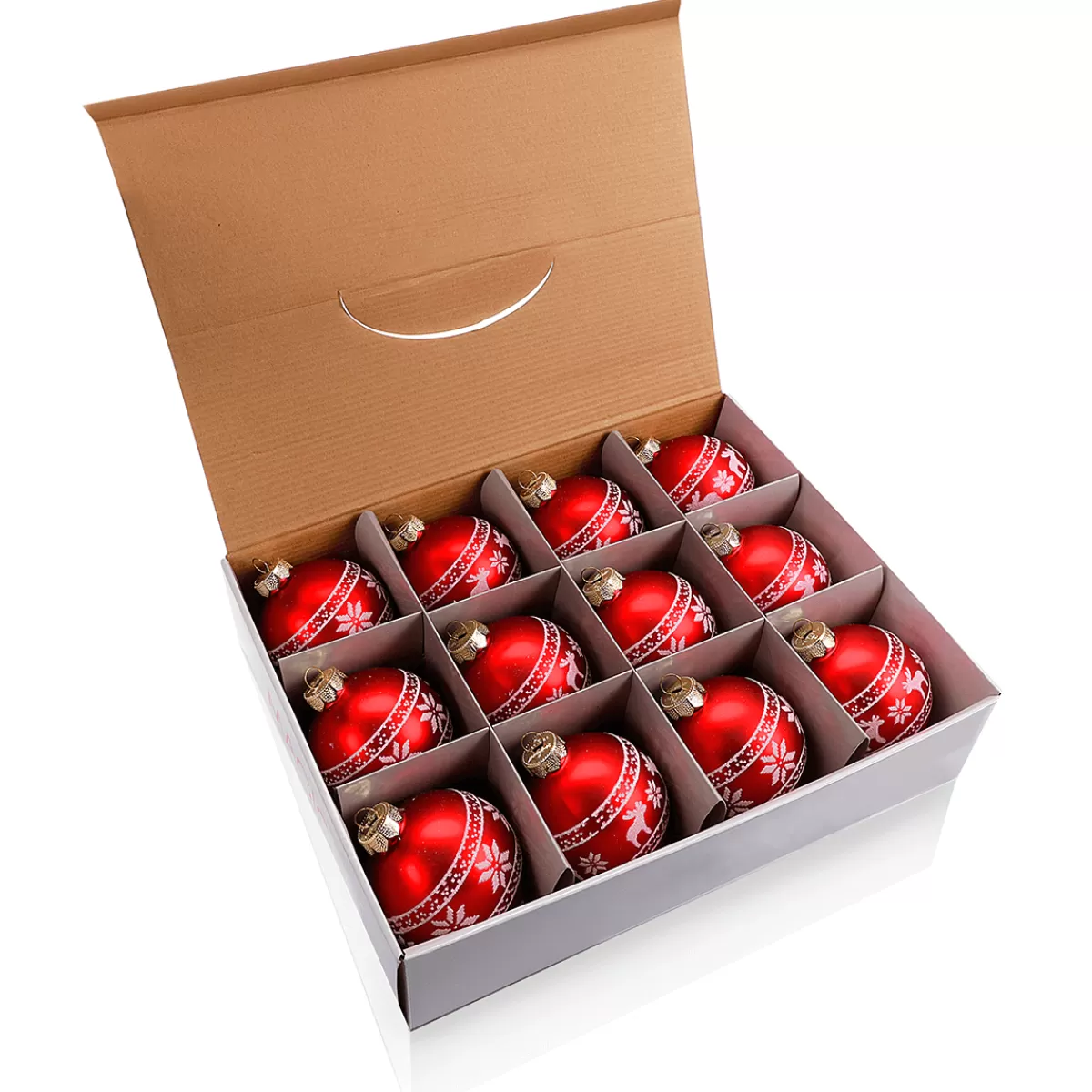 DecoWoerner Boule De Noël En Verre "Nordic" 8 Cm, 12 Pces