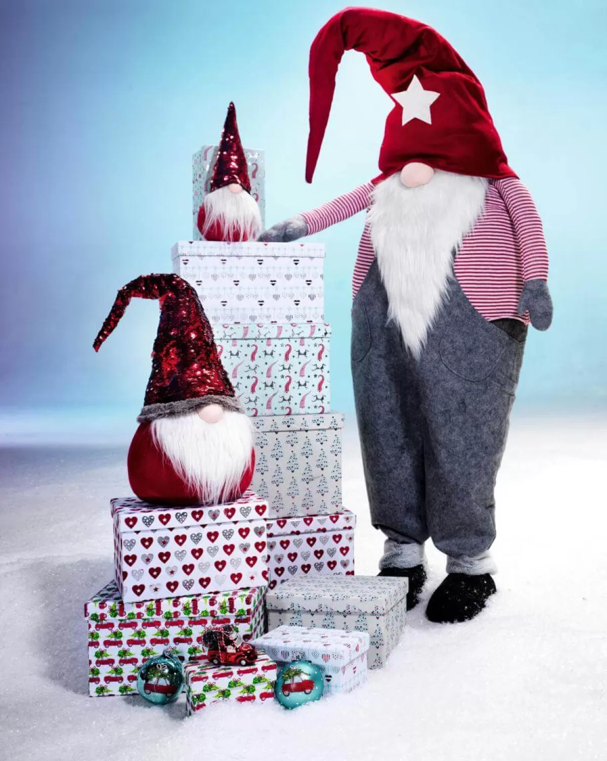 DecoWoerner Boule De Noël Voiture De Noël, 8 Cm, 2 Pces