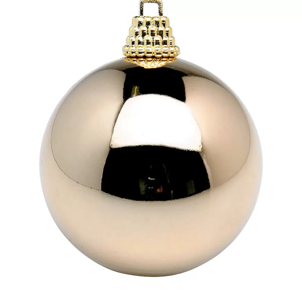 DecoWoerner Boules De Noël Brillantes En Plastique Bronze, 6 Cm Ø - 24 Pièces