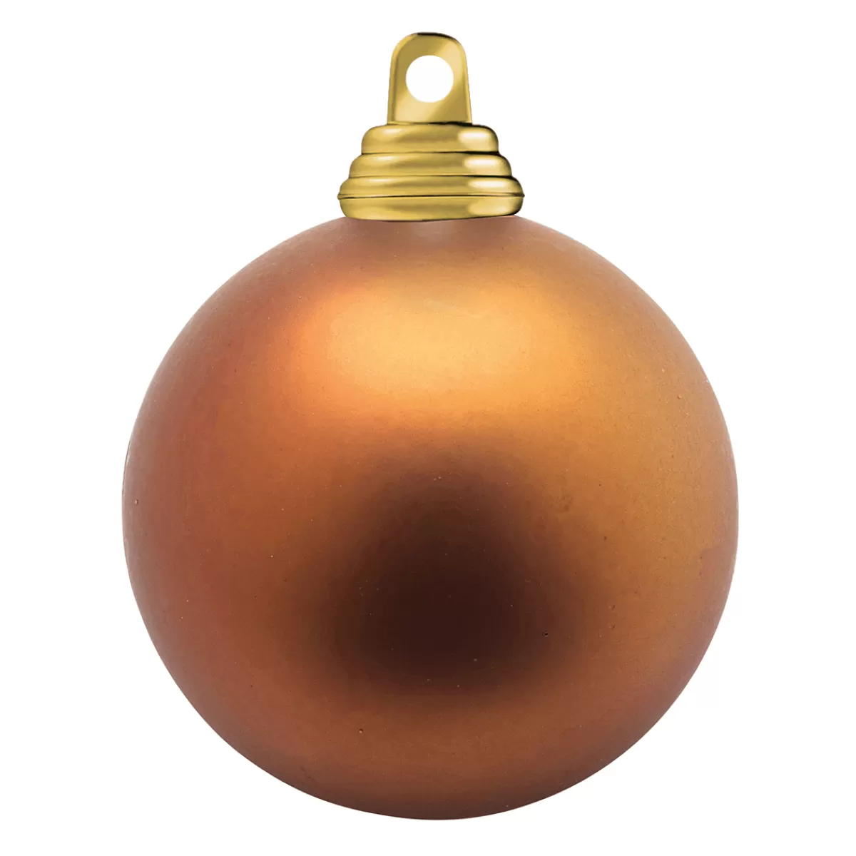 DecoWoerner Boules De Noël Cuivrées, Mates, En Plastique Ignifugé, 6 Cm Ø - 24 Pièces