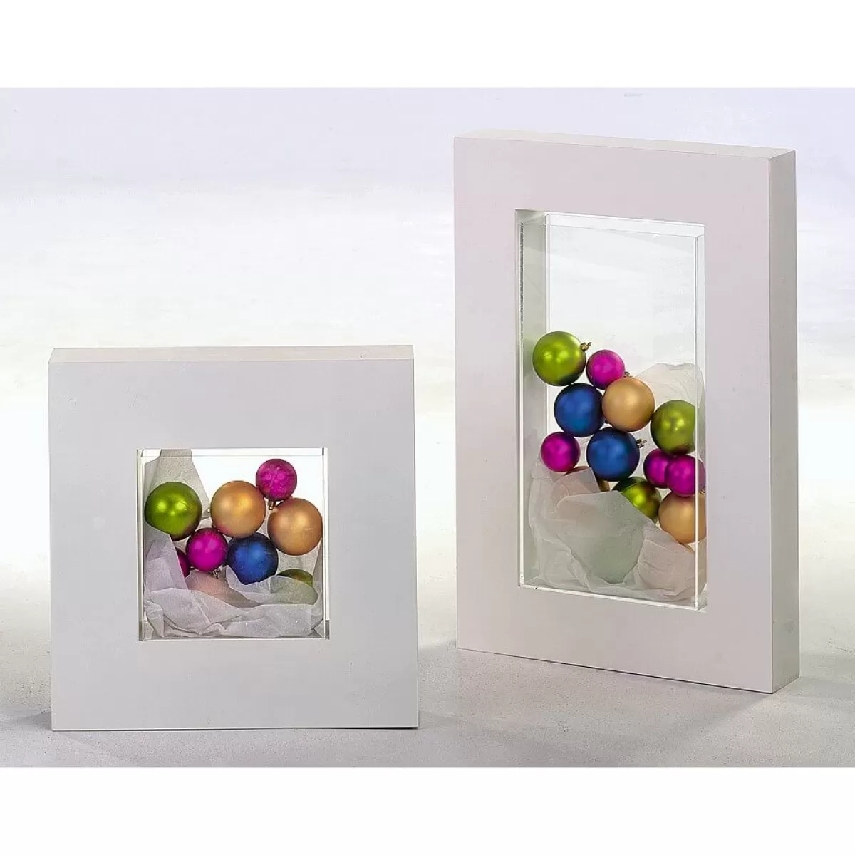 DecoWoerner Boules De Noël En Plastique Clair Mattes, 6 Cm Ø - 24 Pièces