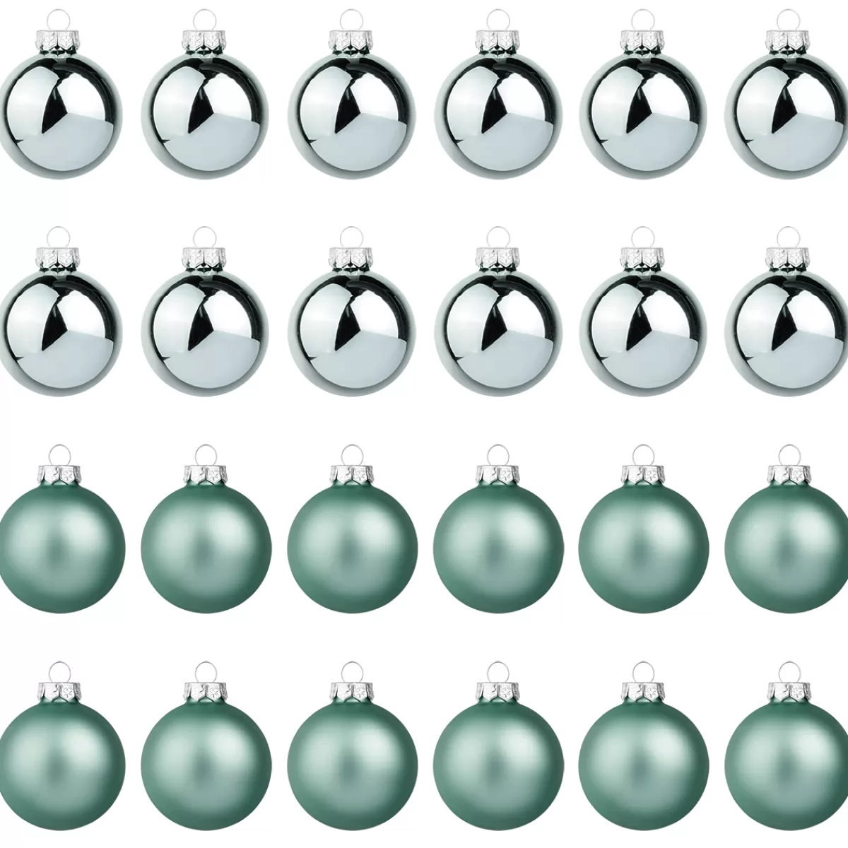 DecoWoerner Boules De Noël En Verre Argenté 6 Cm Ø - 24 Pièces