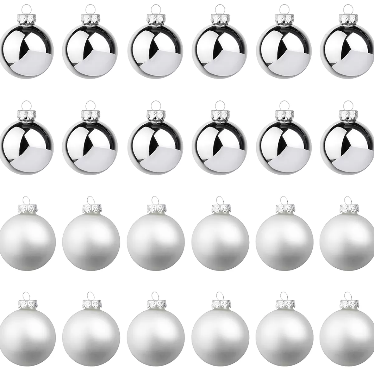 DecoWoerner Boules De Noël En Verre é 6 Cm Ø - 24 Pièces