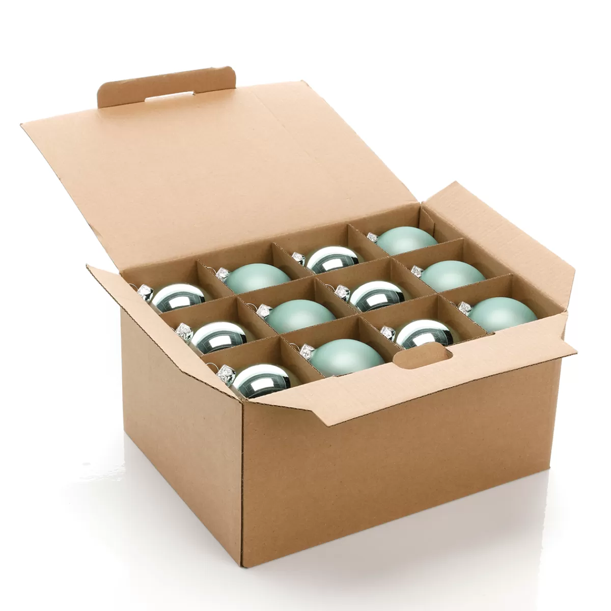 DecoWoerner Boules De Noël En Verre Argenté 6 Cm Ø - 24 Pièces