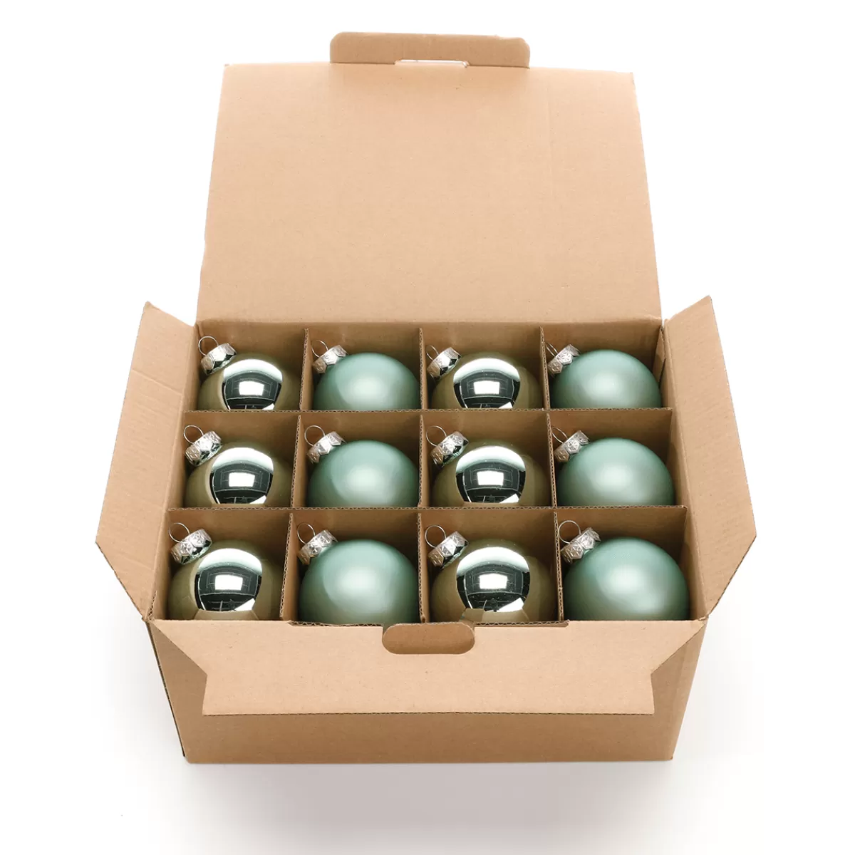 DecoWoerner Boules De Noël En Verre Argenté 6 Cm Ø - 24 Pièces