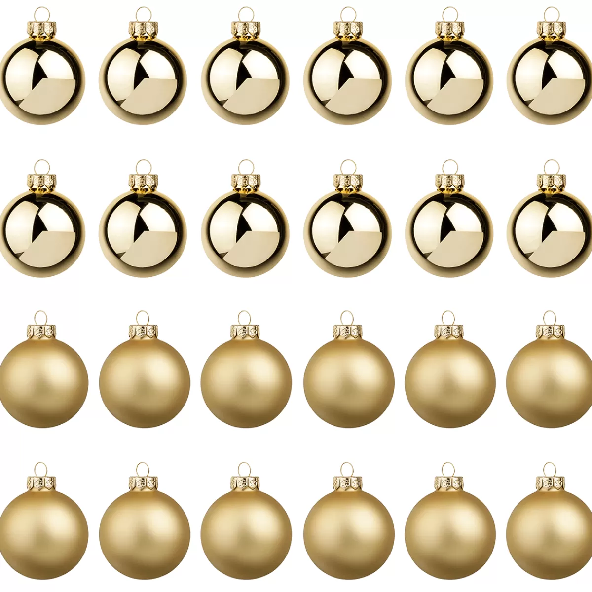 DecoWoerner Boules De Noël En Verre Dé 6 Cm Ø - 24 Pièces