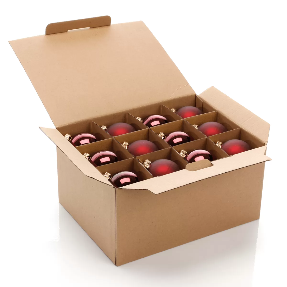 DecoWoerner Boules De Noël En Verre Foncé 6 Cm Ø - 24 Pièces