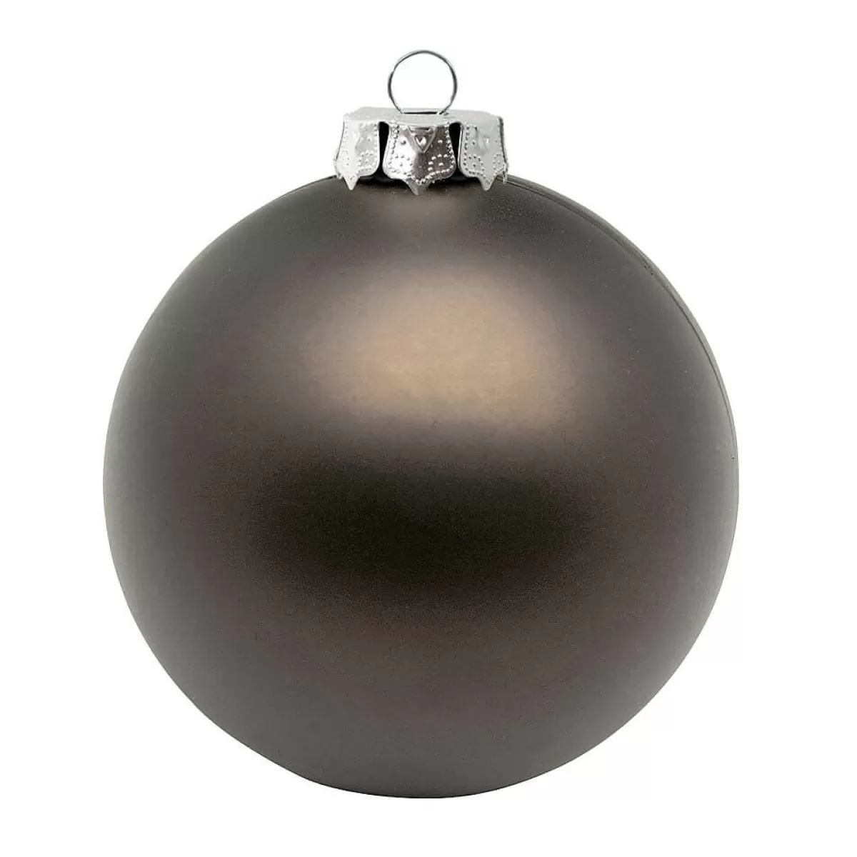 DecoWoerner Boules De Noël Sans Soudure En Plastique, Brun Mat Ø 8 Cm