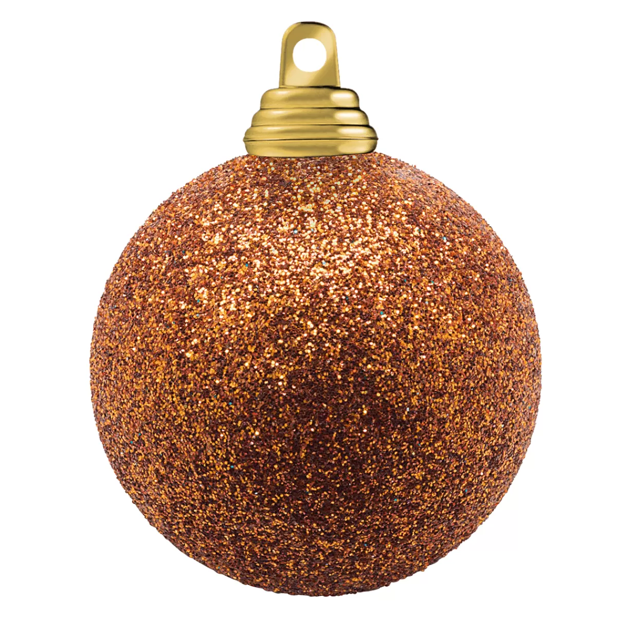 DecoWoerner Boules De Noël Scintillantes En Cuivre En Plastique, 6 Cm Ø - 6 Pièces