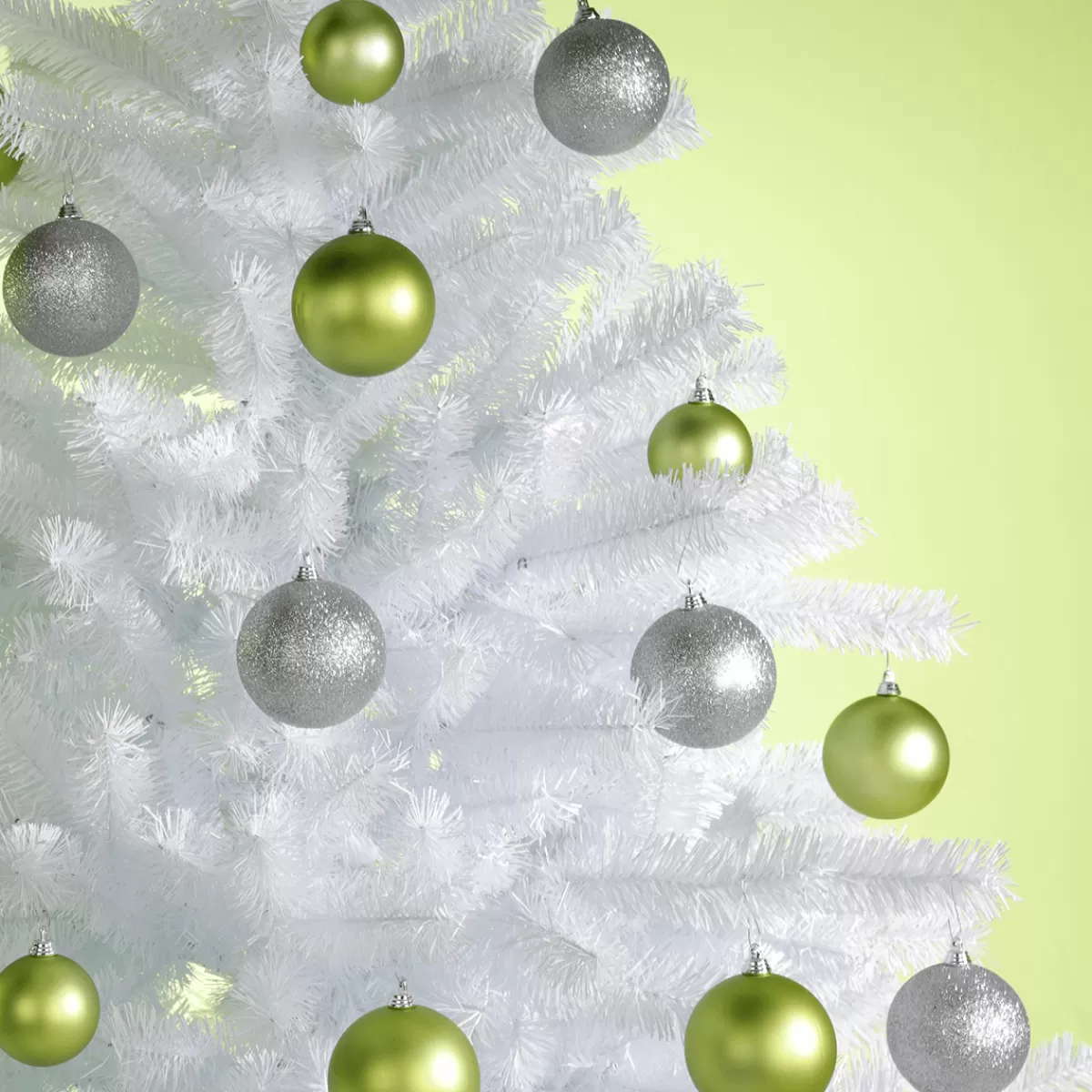 DecoWoerner Boules De Noël Citron, Mates, En Plastique Ignifugé, 6 Cm Ø - 24 Pièces