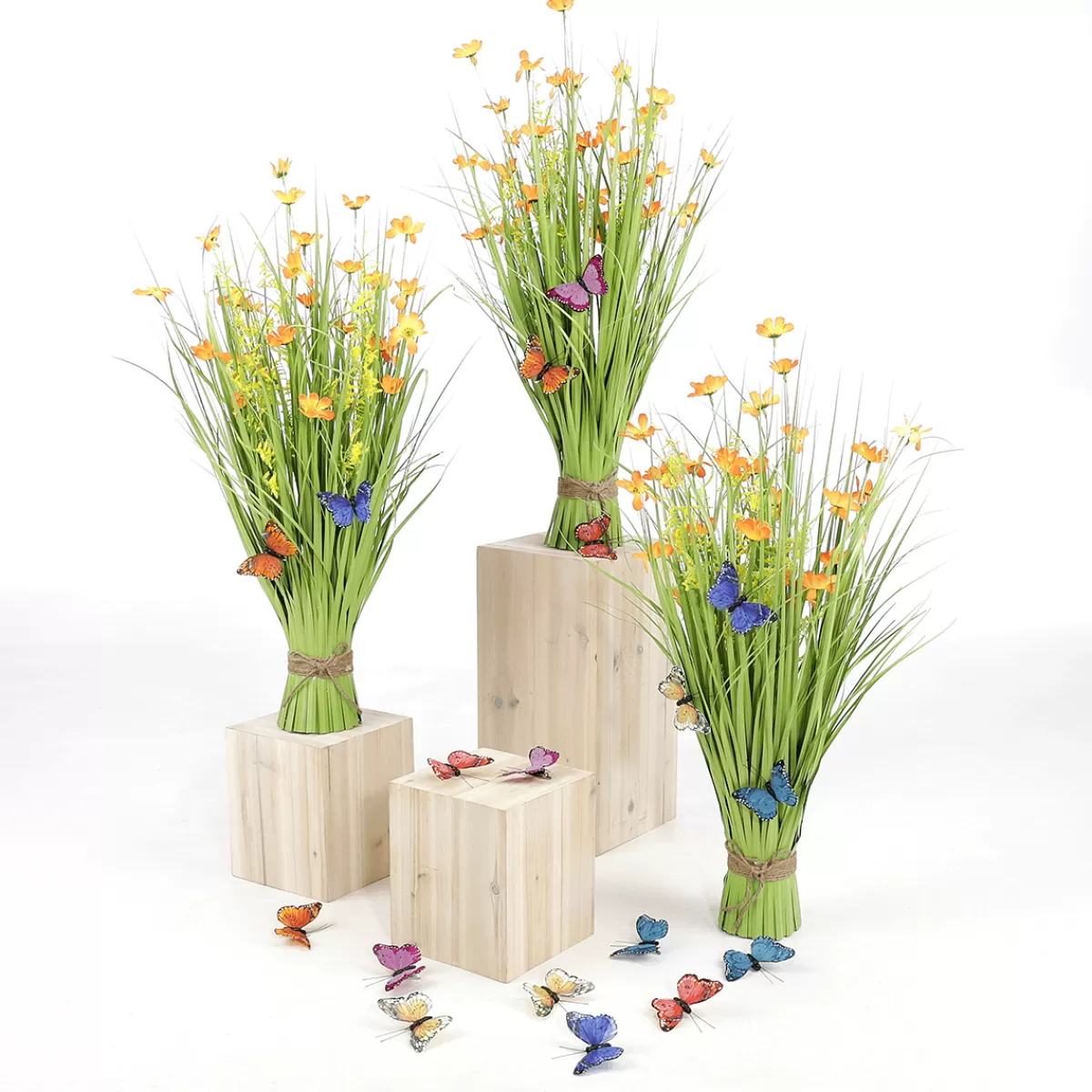 DecoWoerner Bouquet De Gaz Artificiel Avec Fleurs s 67 Cm