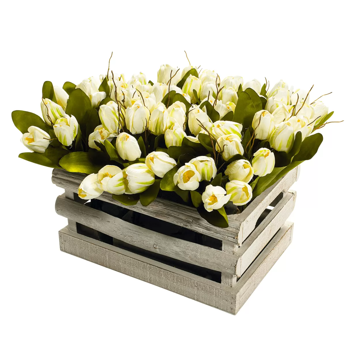 bouquet_de_tulipes_artificielles_blanc_30_cm_3.webp DecoWoerner Bouquet De Tulipes Artificielles , 30 Cm