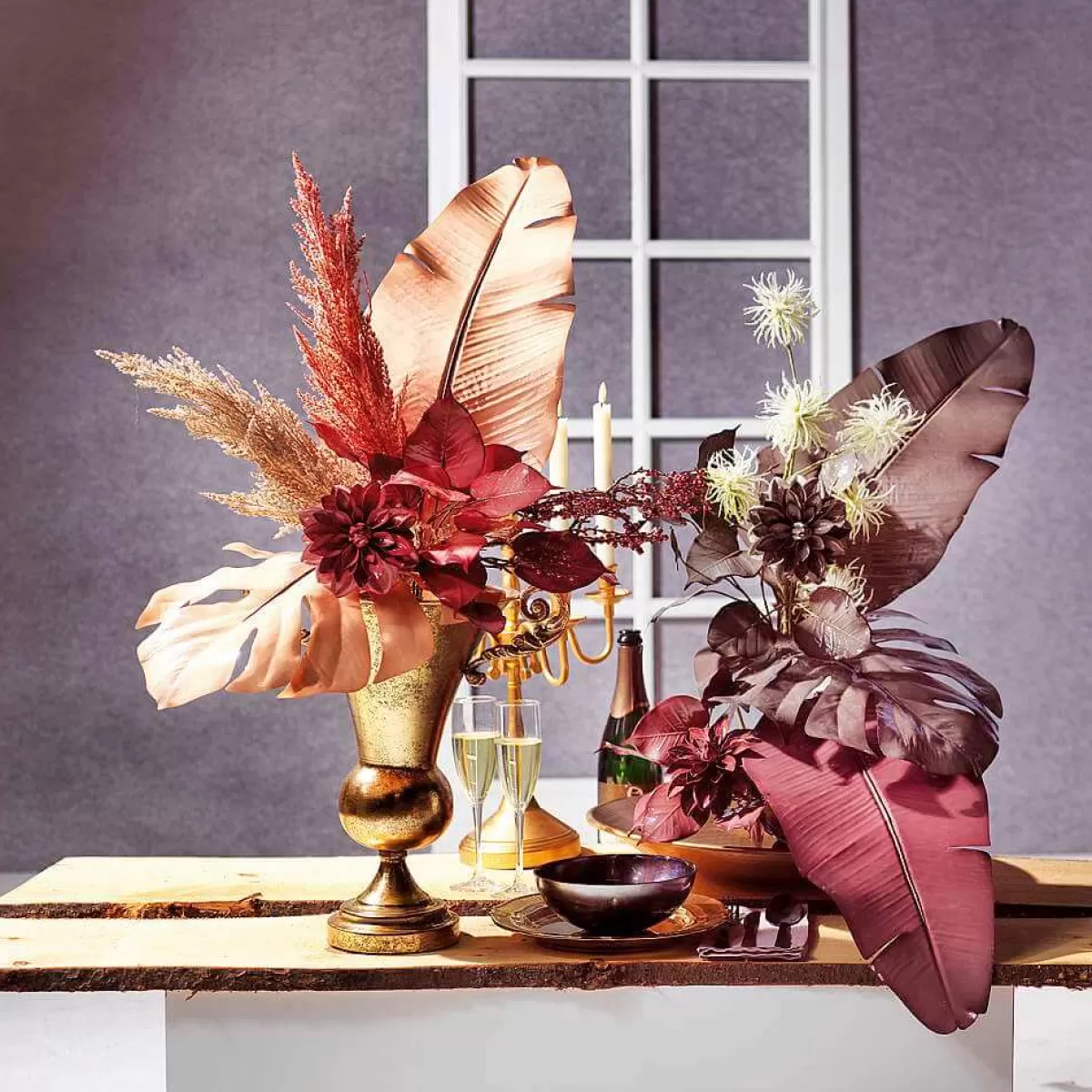 branche__feuillage_artificielle_60_cm_rose_4-1.webp DecoWoerner Branche à Feuillage Artificielle 60 Cm Rose