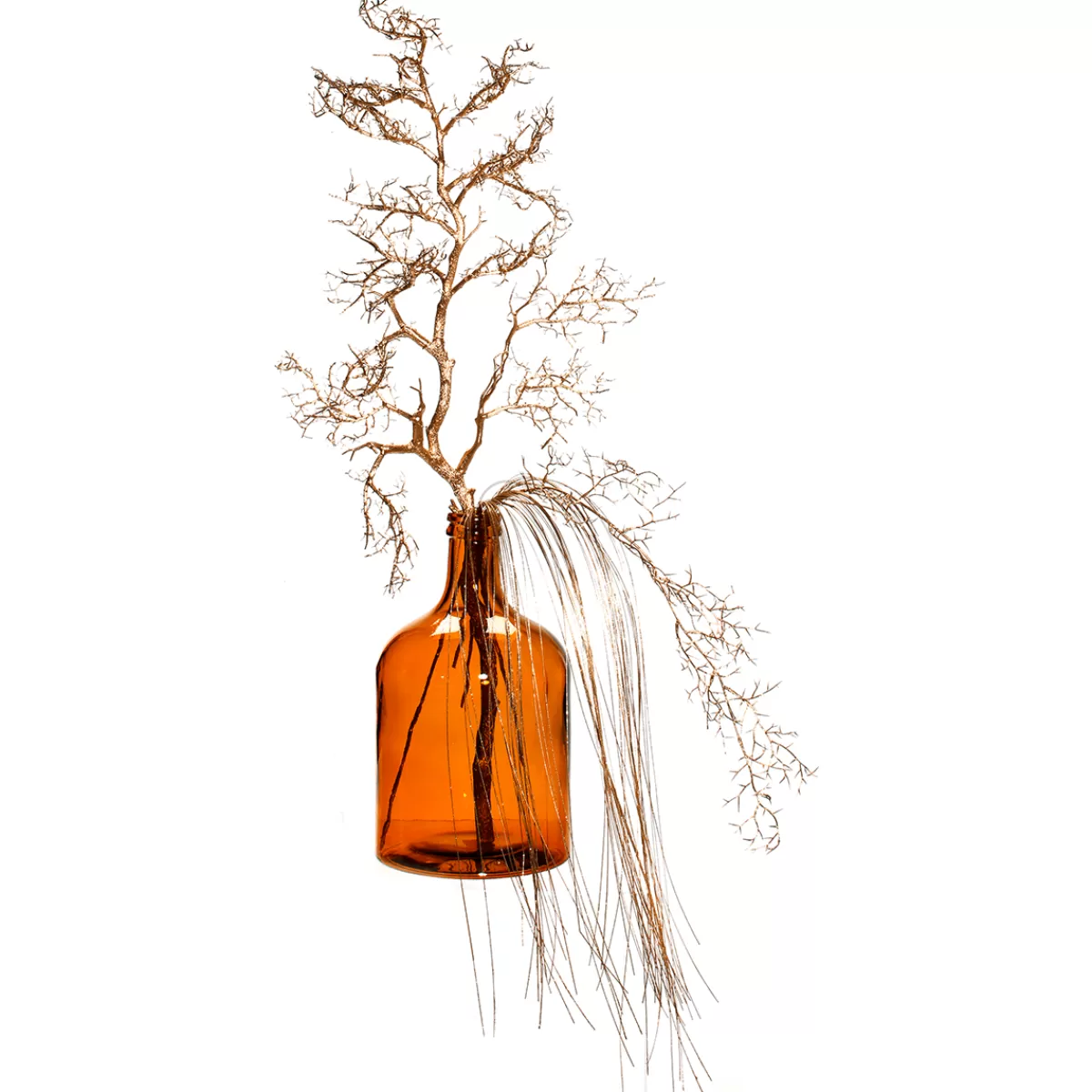 DecoWoerner Branche De Décation Herbe Dée 100 Cm De Long, 2 Pièces