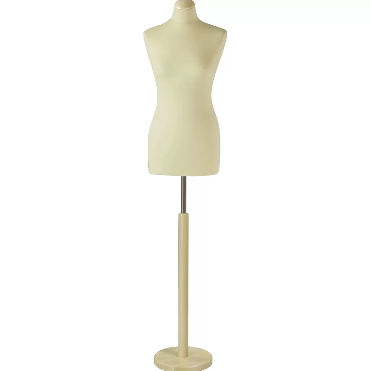 DecoWoerner Buste De Tailleur Femme, Buste 72 Cm, écru/chêne Clair