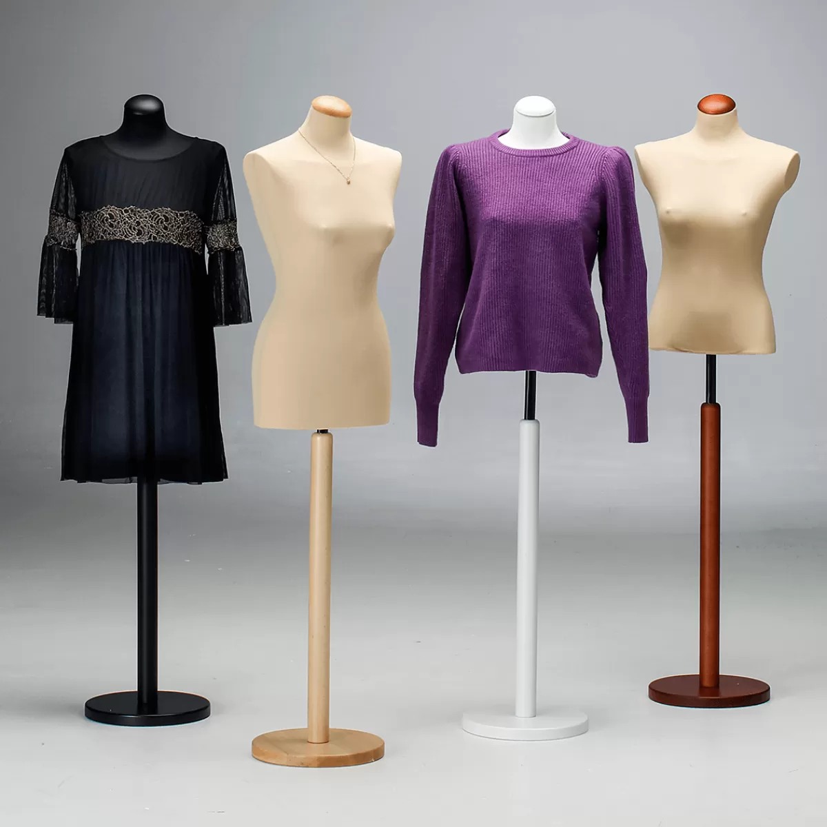 DecoWoerner Buste De Tailleur Femme, Buste 72 Cm, écru/noix