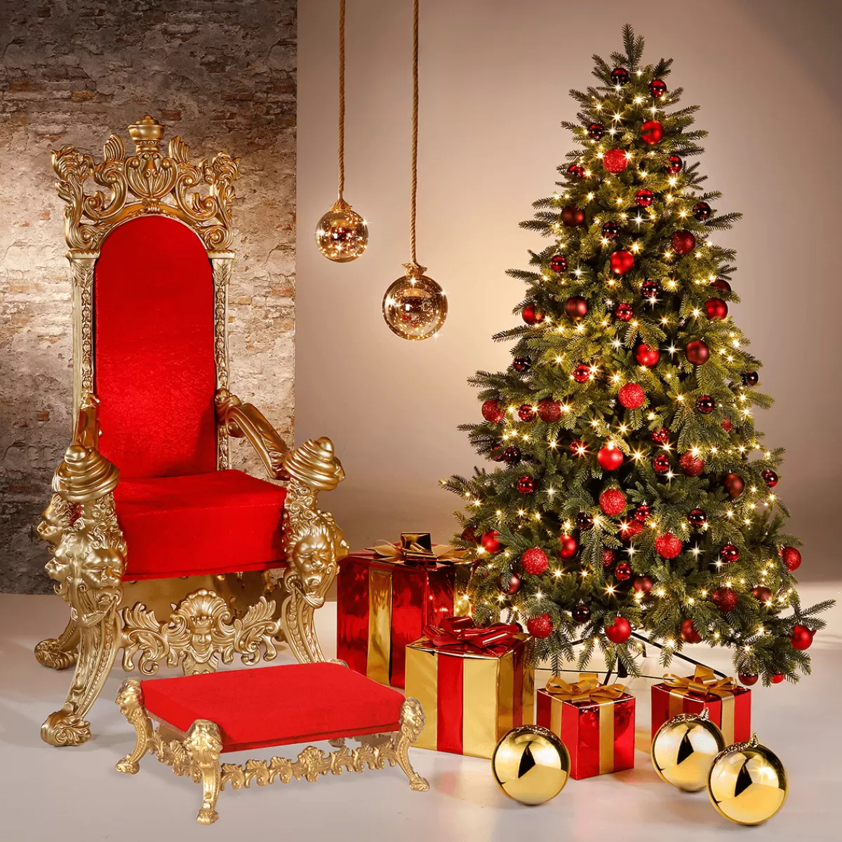 DecoWoerner Cadeau De Noël 20 Cm Avec Ruban Rouge