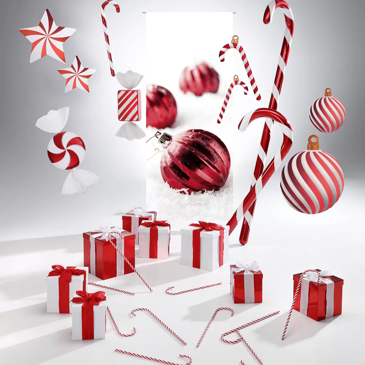 DecoWoerner Cannes En Sucre XXL Aliment Factice 5 Pces 50 Cm