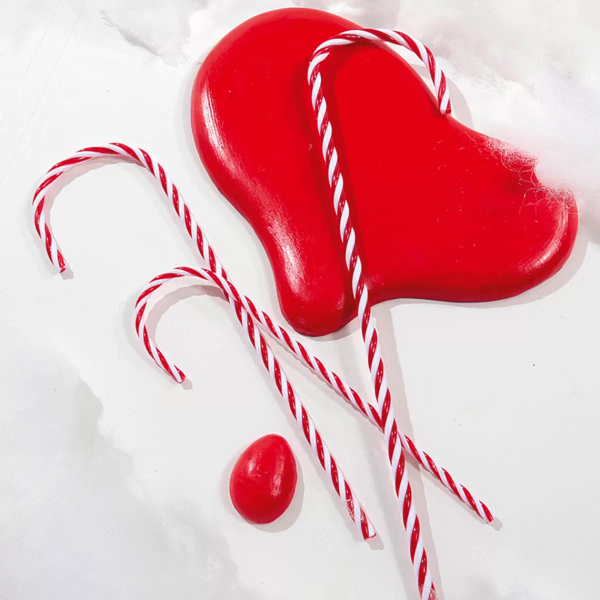 DecoWoerner Cannes En Sucre XXL Aliment Factice 5 Pces 50 Cm